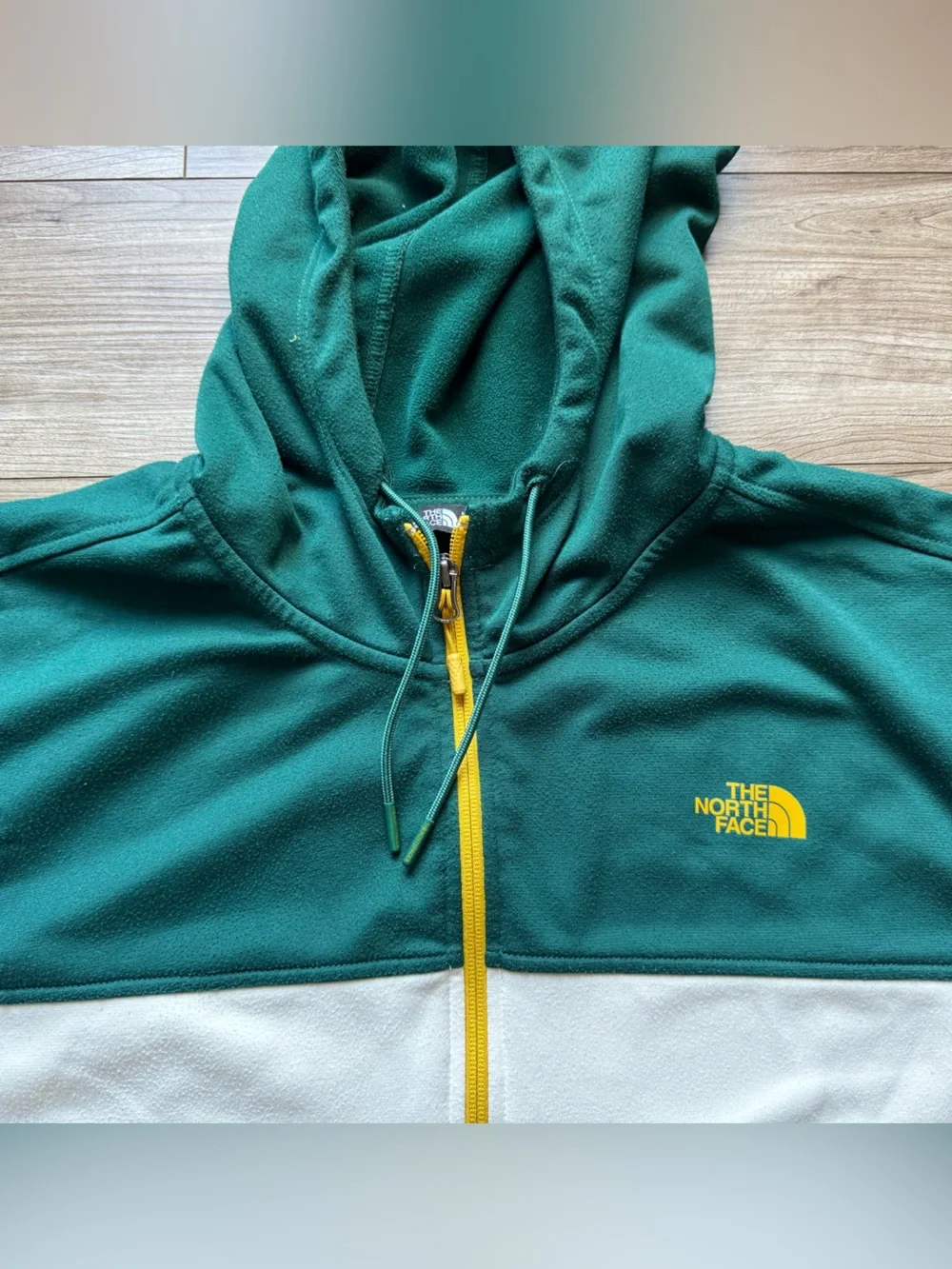 The North Face NFOA3RSY 100% polyester full zip-up hoodie/jacket XXL colorblock